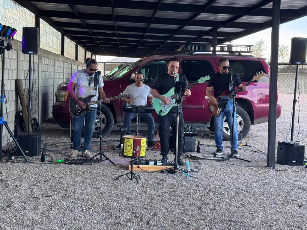 Live band performing at the By The Airport Storage customer appreciation event